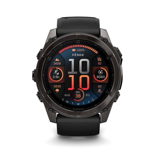 Carbongraue Garmin Fenix 8 Amoled Touchdisplay Titan 010 02905 21