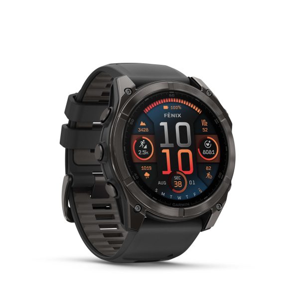 Carbongraue Garmin Fenix 8 Amoled Touchdisplay Titan 010 02905 21a