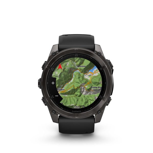 Carbongraue Garmin Fenix 8 Amoled Touchdisplay Titan 010 02905 21b