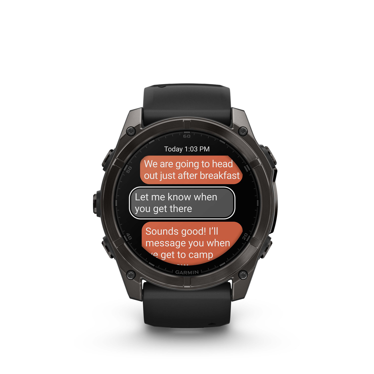 Carbongraue Garmin Fenix 8 Amoled Touchdisplay Titan 010 02905 21e