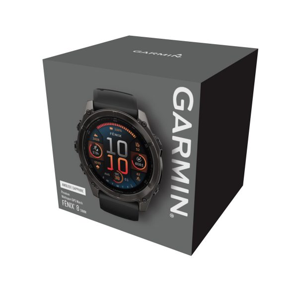 Carbongraue Garmin Fenix 8 Amoled Touchdisplay Titan 010 02905 21vp