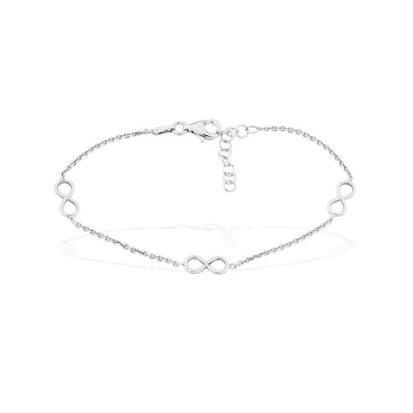 Damen Infinity Armband mit drei Unendlichkeits Symbolen 79 272281 201