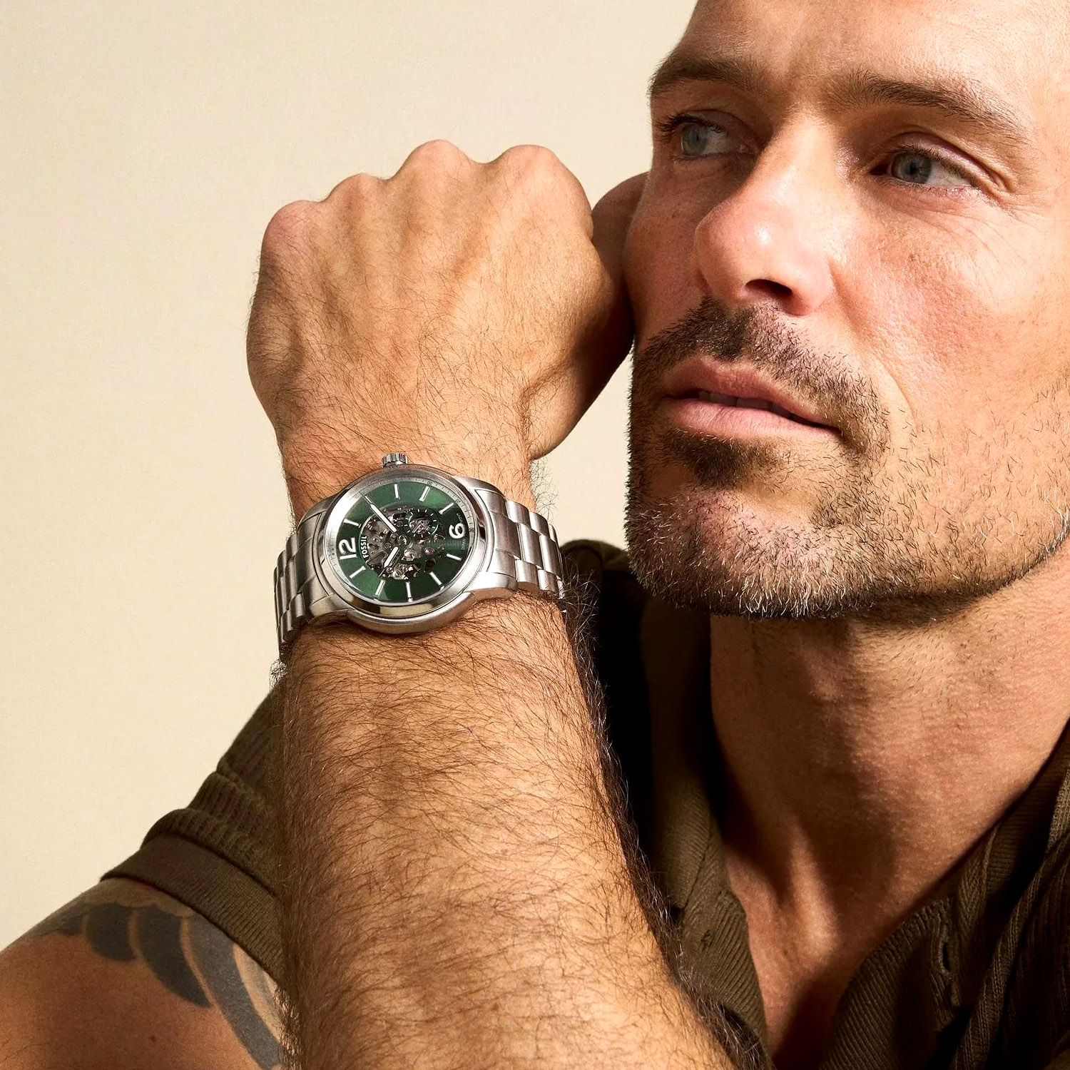 Heritage Fossil Automatik Uhr mit Saphirglas ME3262b