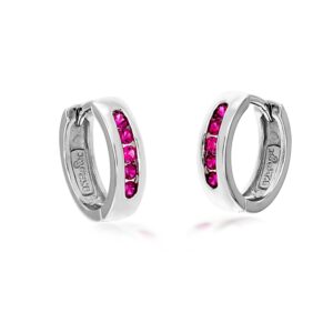 Kinderohrringe 925/- Silber mit Zirkonia Farbsteinen