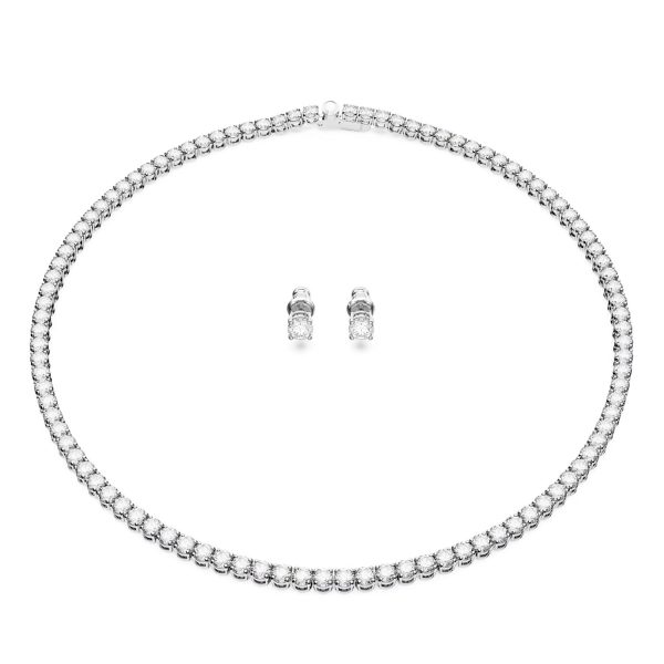 Matrix Swarovski Tennis Set im Rundschliff Weiss 5647730