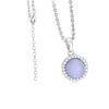 Optimus Silber Anhaenger Chalcedon hellblau mit Kette 59 831219