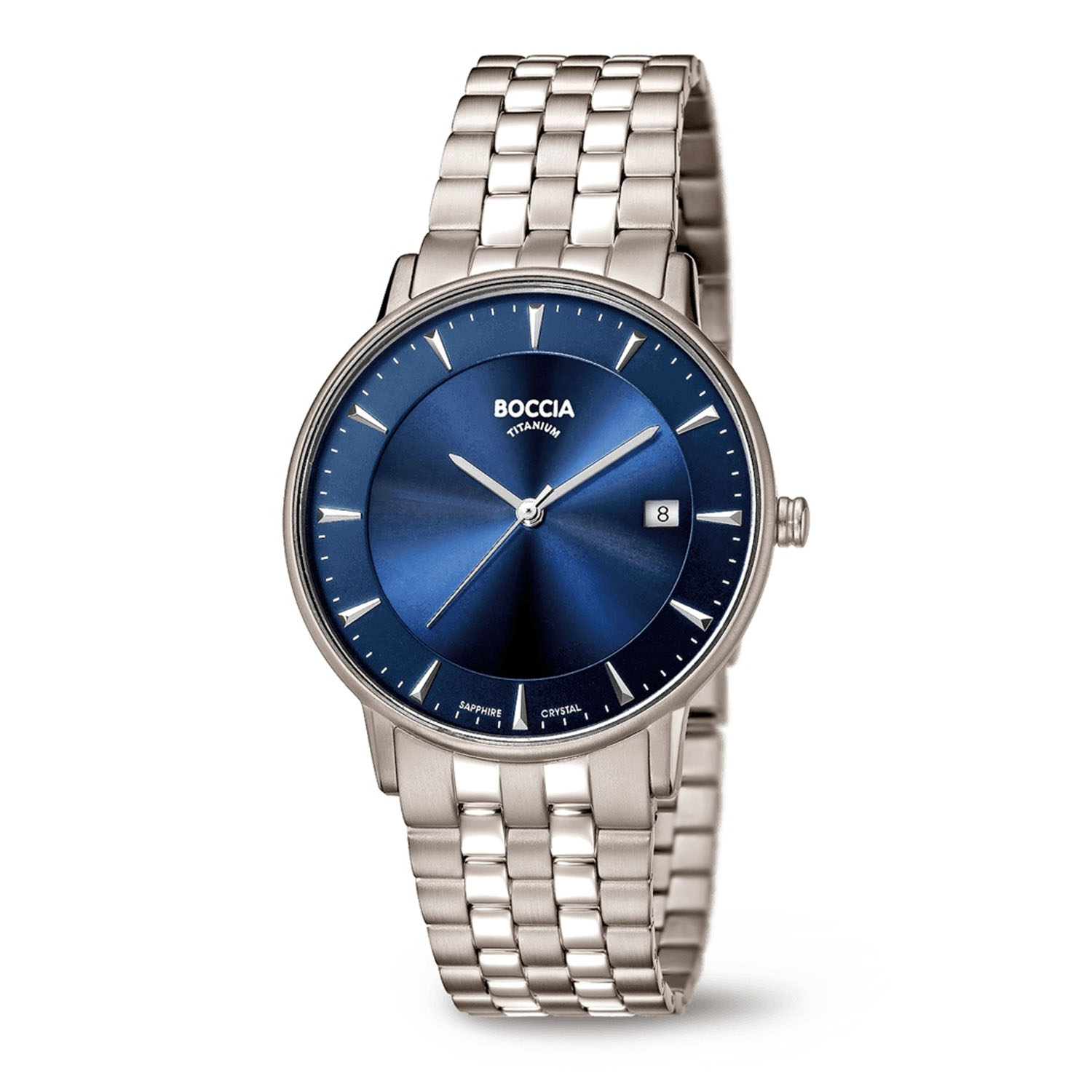 Boccia Titanium Herren Uhr Saphirglas Blau O 39mm TT3607 03