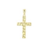 Design Kreuz Anhaenger Gold mit gehaemmerter Oberflaeche 54 282063