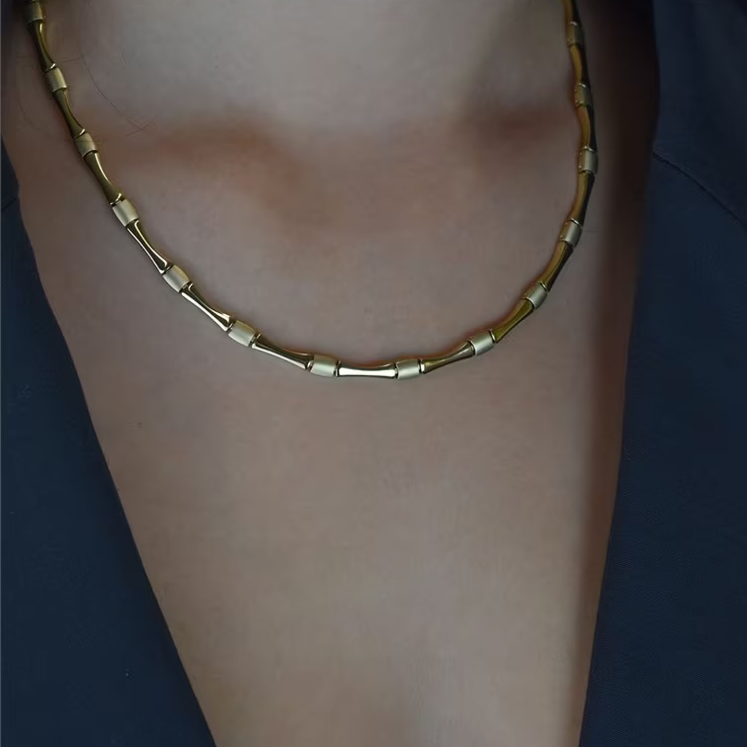 Exklusiver Boccia Collier Schmuck aus Reintitan 47CM – Bild 2