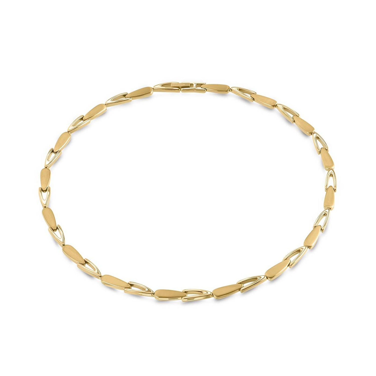 Stilvolles Boccia Collier Reintitan gelbgoldplattiert 45cm TT08039 03