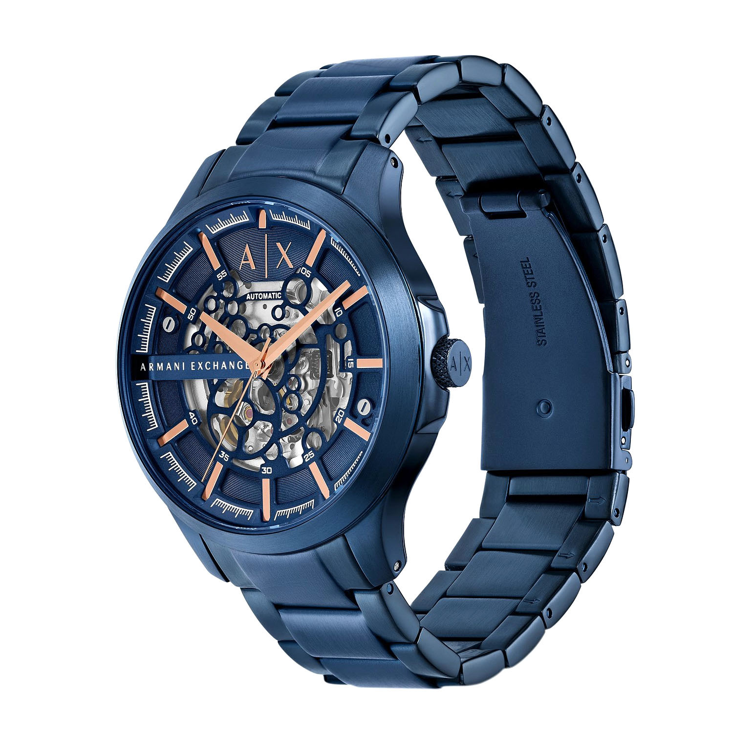 Armani Exchange Herrenuhr Automatik in matt Blue AX2457 2