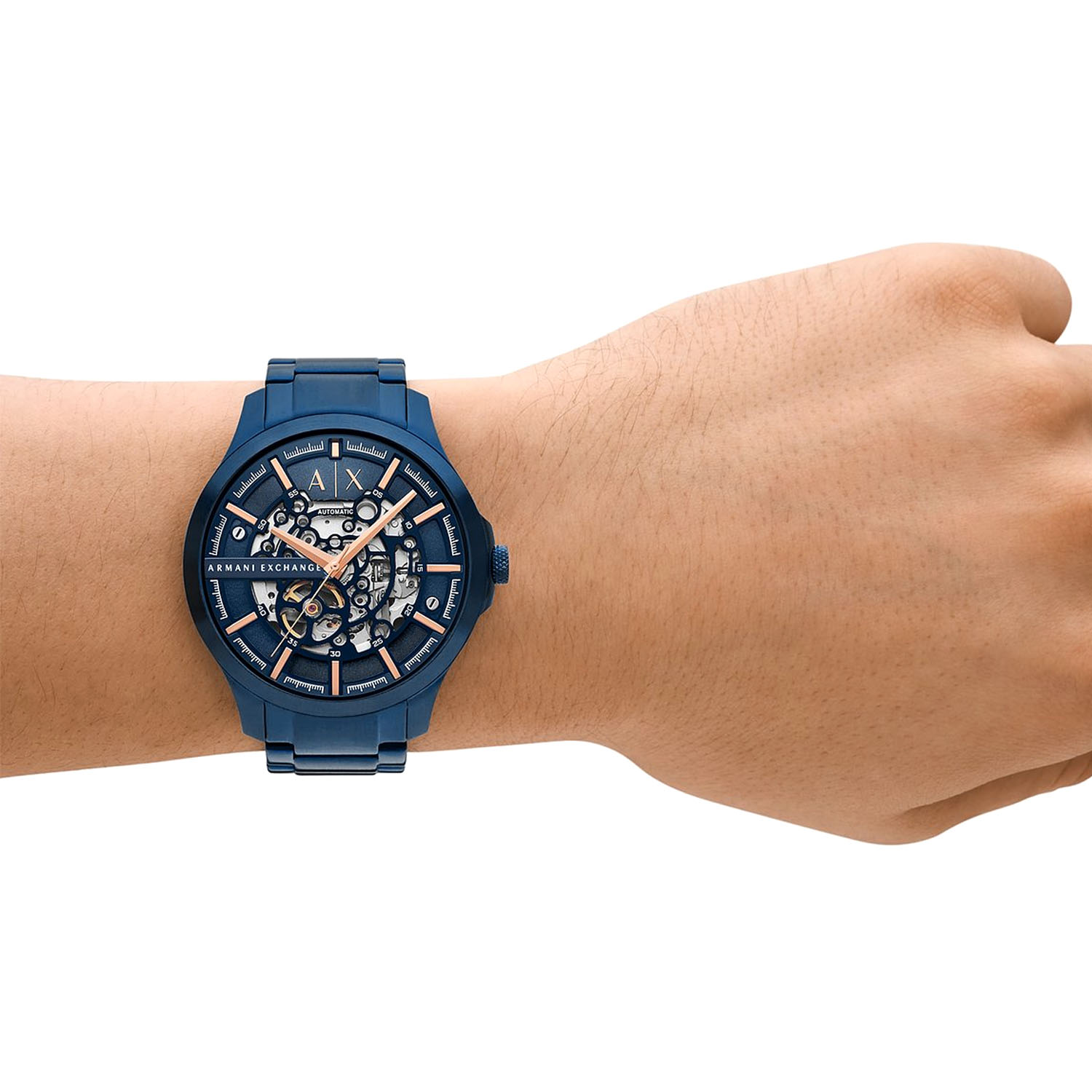 Armani Exchange Herrenuhr Automatik in matt Blue AX2457 3