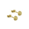 Leichter Halbkugel Ohrstecker Gold diamantiert 4 MM 13 1271