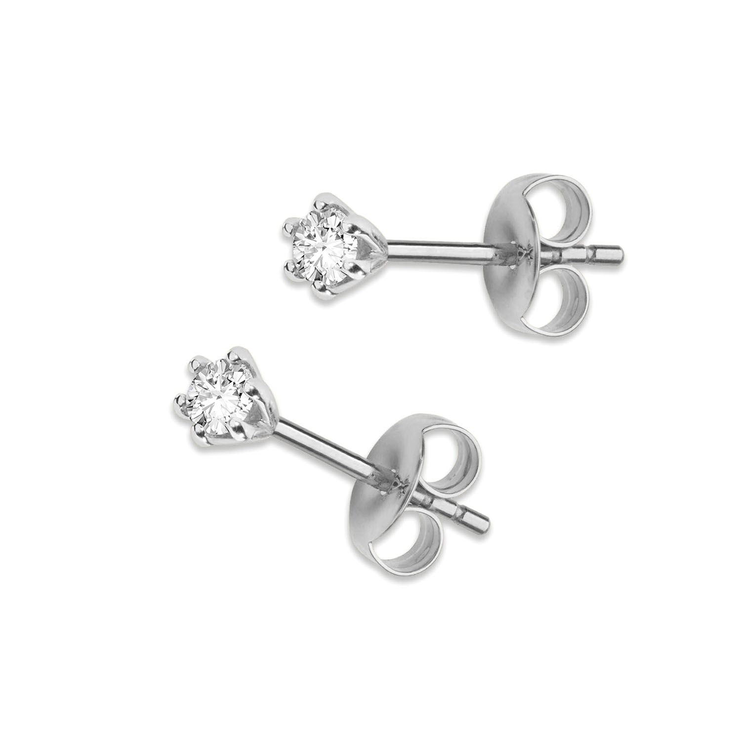 Zeitlose Brillant Ohrstecker in 585er Weissgold mit 010ct 15 114