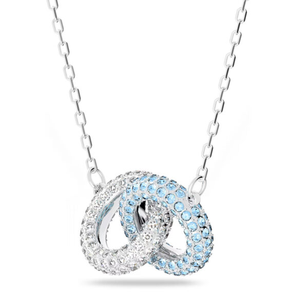 Dextera Swarovski Kette Blau mit zwei Ringen 5642883c