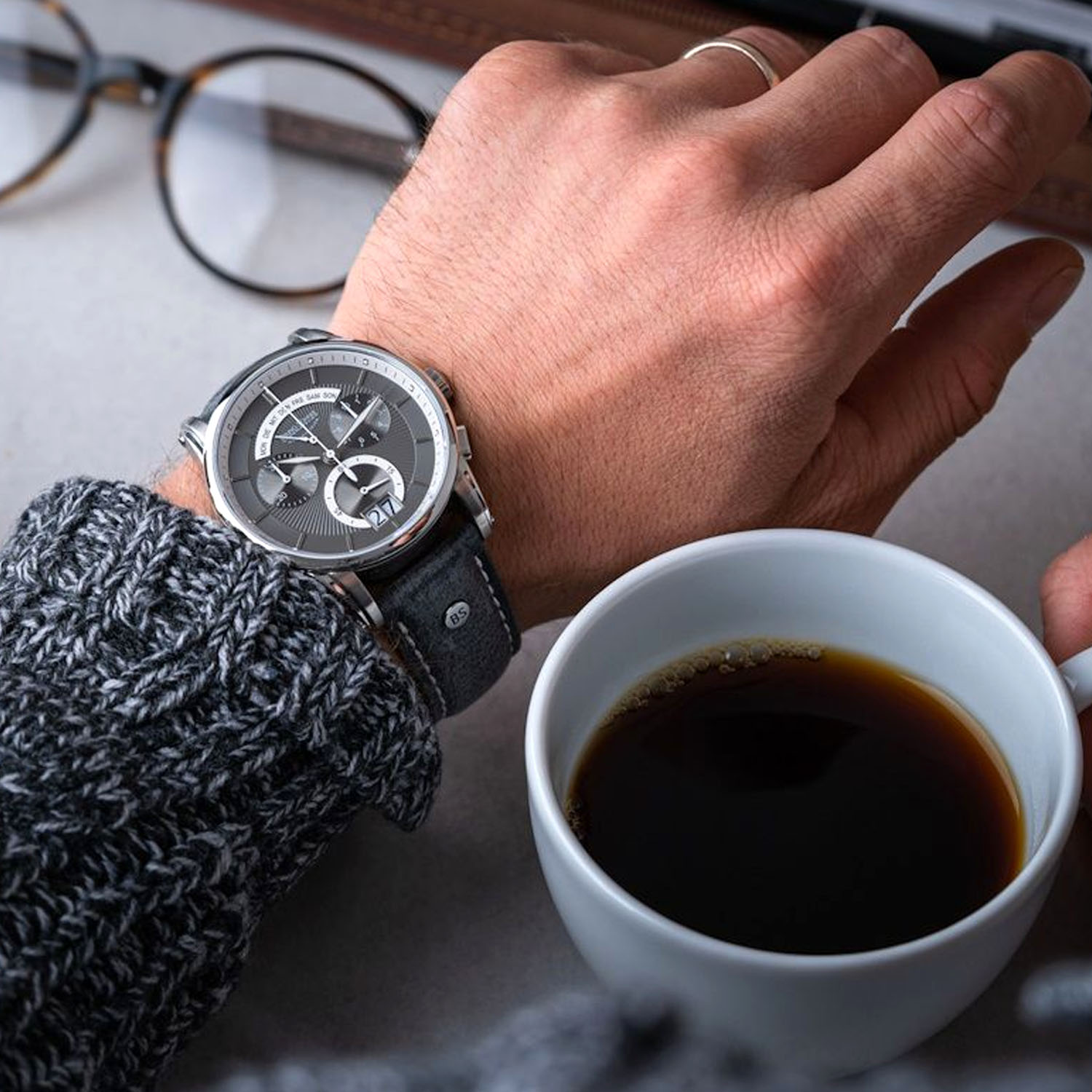 Herren Chronograph Bruno Soehnle Grandioso aus Glashuette 17 13117 841d