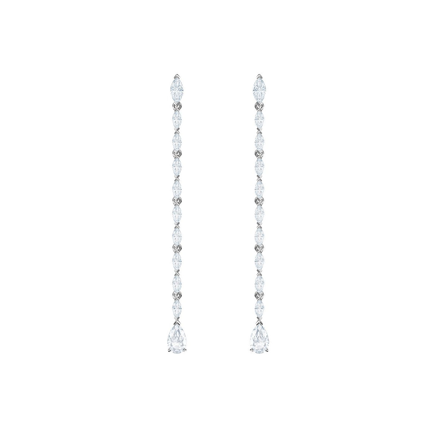 Louison Swarovski Hängeohrringe Weiß Länge 70mm – Bild 1