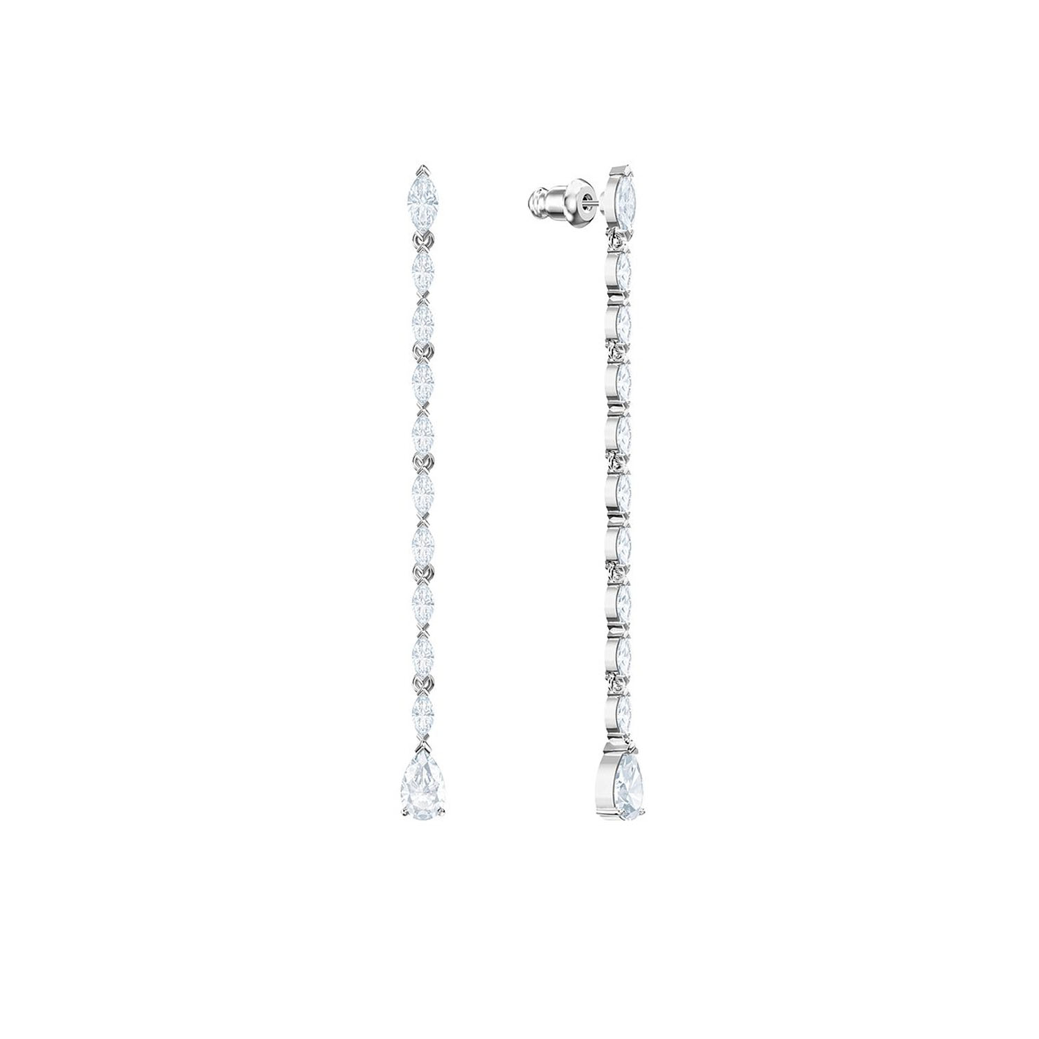 Louison Swarovski Hängeohrringe Weiß Länge 70mm – Bild 2