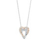 Romantische Swarovski Herzkette bicolor mit Rosegold 5518868b