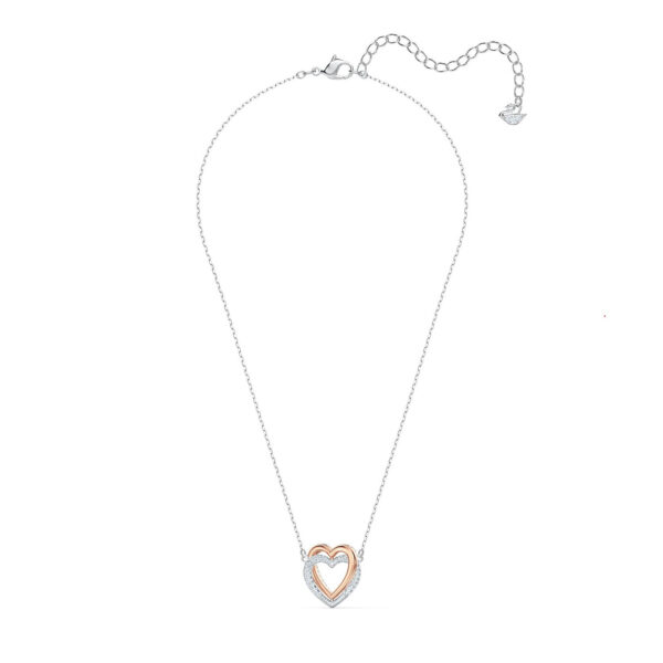 Romantische Swarovski Herzkette bicolor mit Rosegold 5518868c