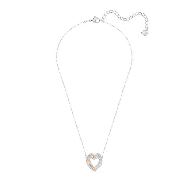 Romantische Swarovski Herzkette bicolor mit Rosegold 5518868d