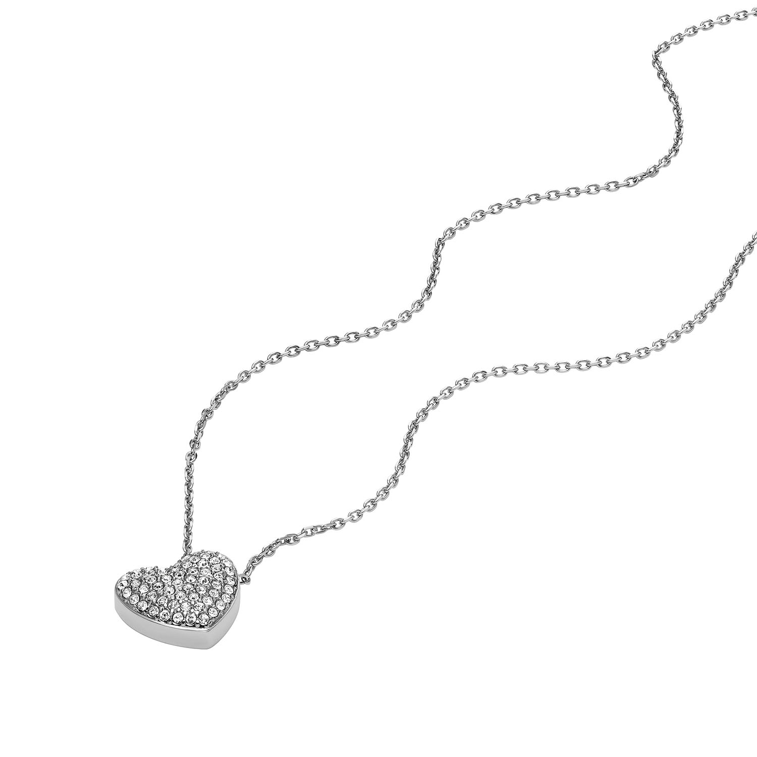 Sadie Glitz Heart Edelstahl Herzkette Fossil O 12MM JF04674040b