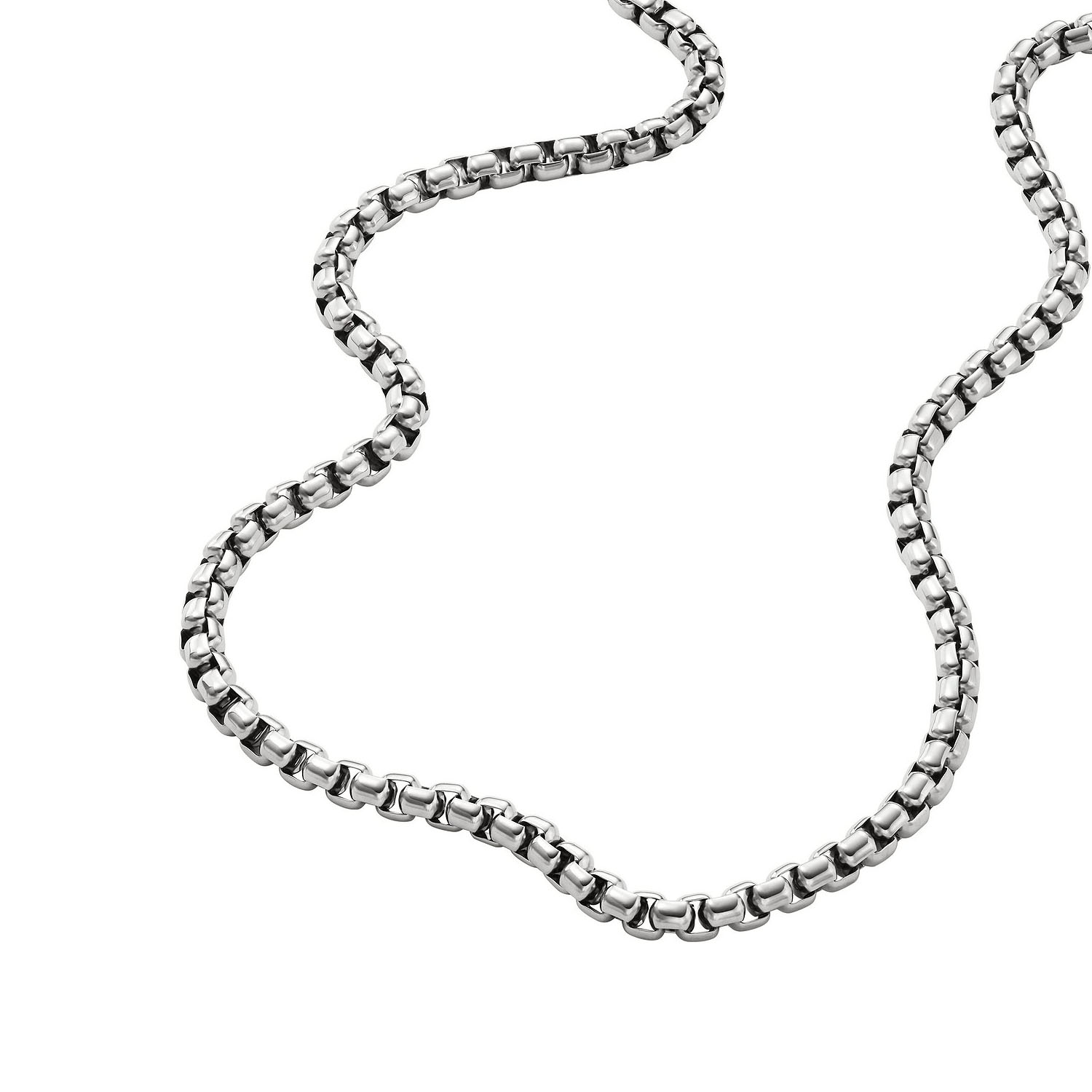 Erbskette Edelstahl Fossil ohne Anhaenger JF04576040a