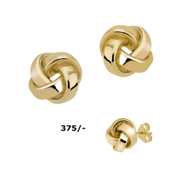 Ohrstecker Gold Knoten 10 MM einfarbig 9 Karat 14 6600