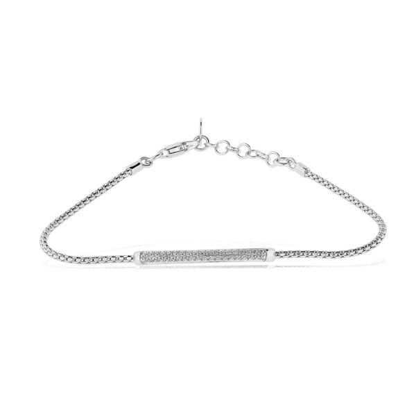 Echtsilber Armband von Optimus mit Zirkonia Mittelteil 79 285281 211