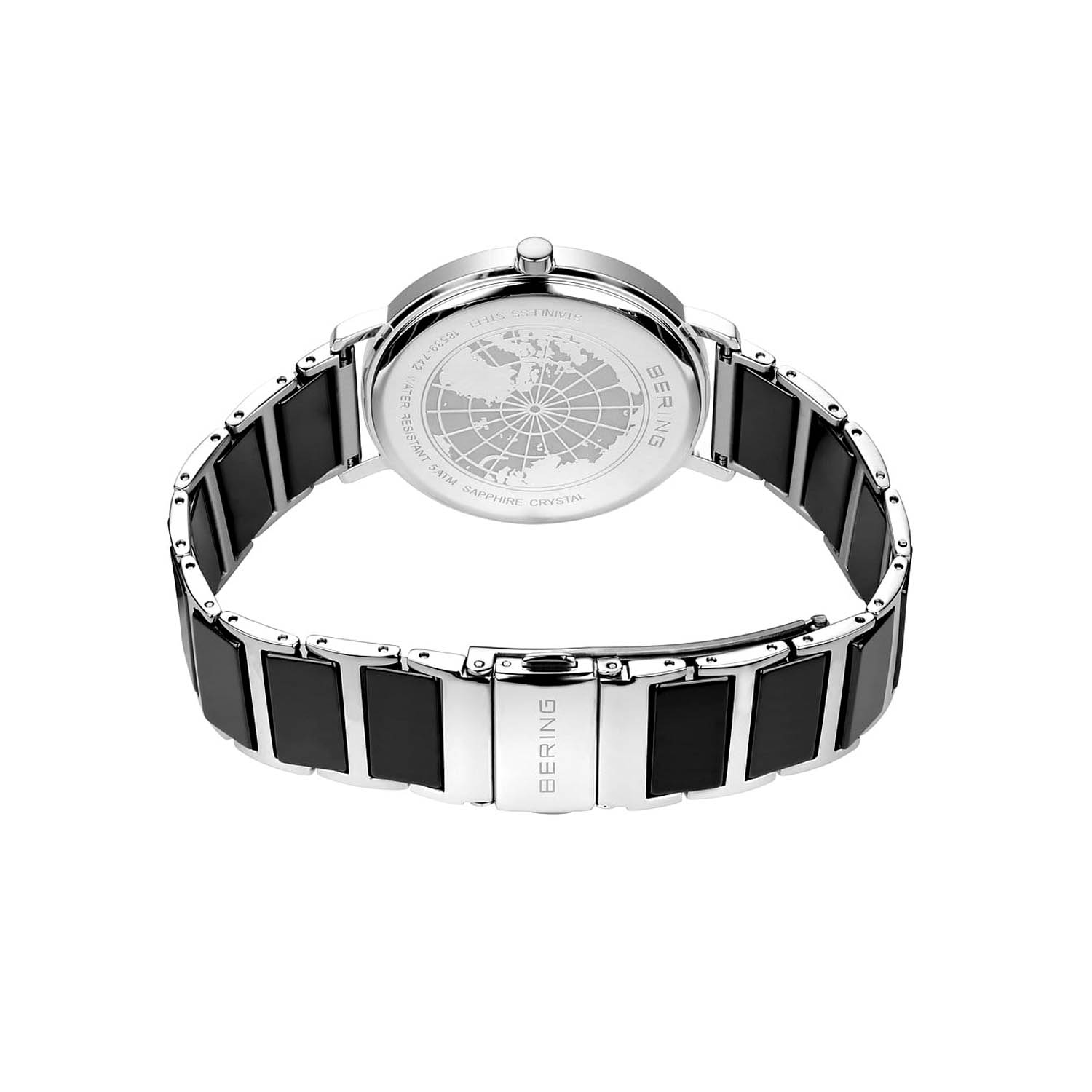 Stylisch flache Bering Keramik Uhr Damen 39MM 18539 742a