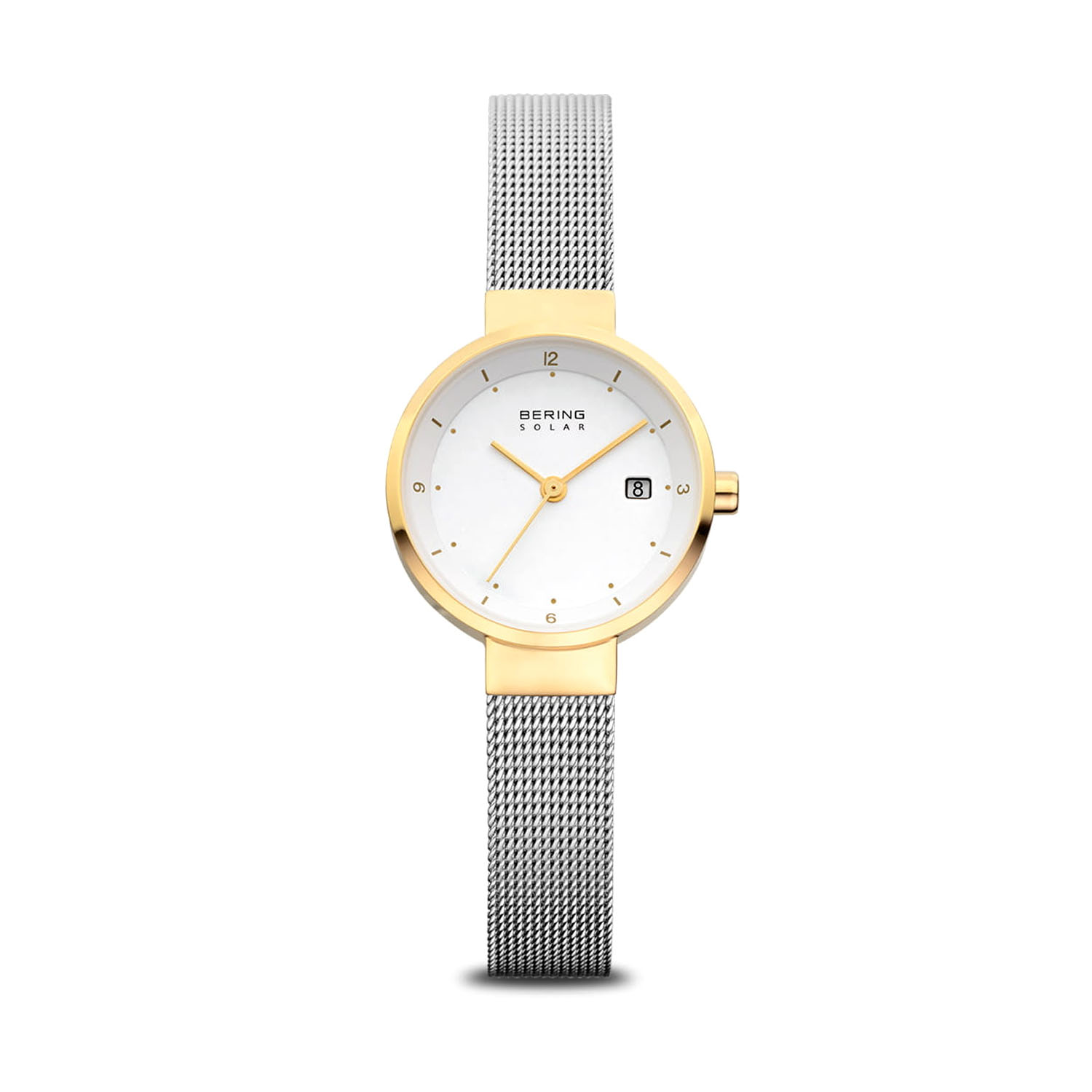 Ultraduenne Leichte Solaruhr fuer Damen Bicolor 14426 010