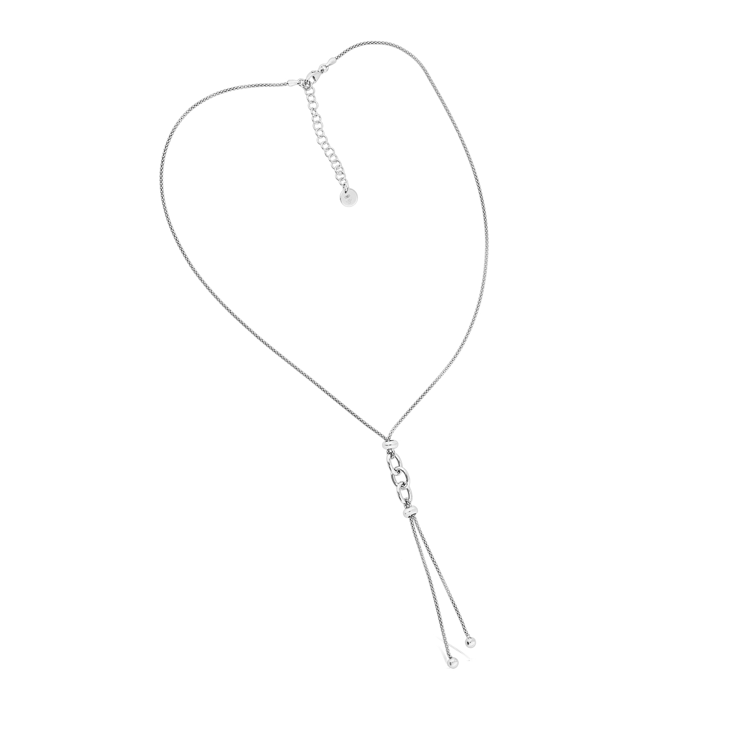 Zartes Novellus Y Collier Silber mit polierten Kugeln 79 285202 481