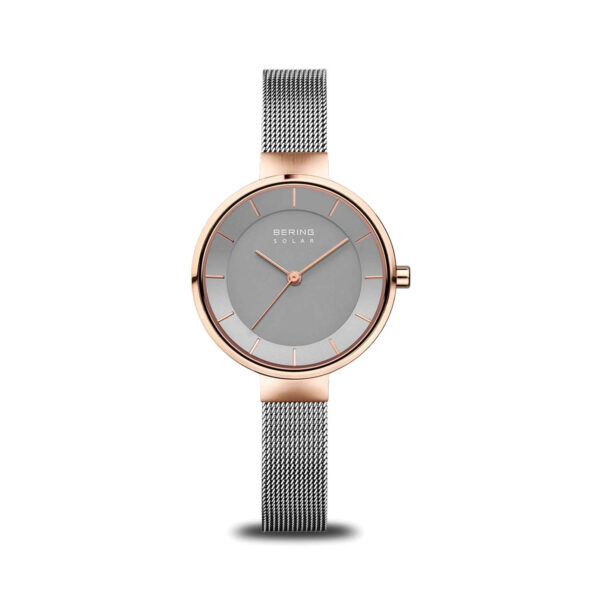 Zeitlose Bering Damenuhr Solar Rosegold 31MM 14631 369