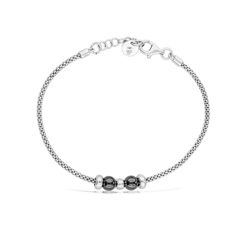 Beads Kugelarmband Silber von Optimus 21cm