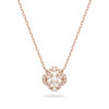 Swarovski Gluecksklee Kette rosegold mit weissem Kristall 5642928