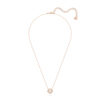 Swarovski Gluecksklee Kette rosegold mit weissem Kristall 5642928a