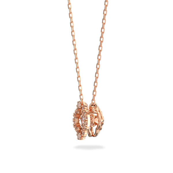 Swarovski Gluecksklee Kette rosegold mit weissem Kristall 5642928c