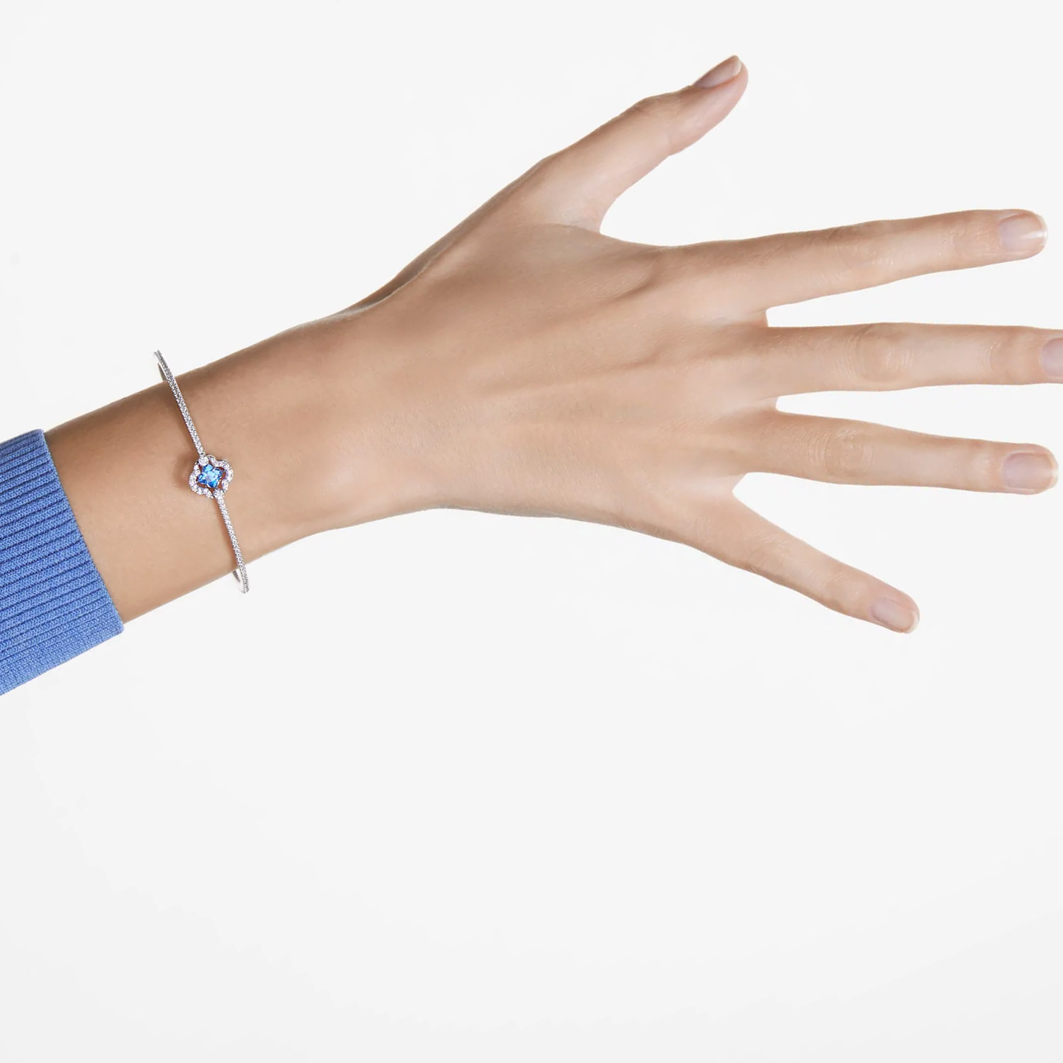Swarovski Una Gluecksklee Armband mit Blauem Kristall 5642922c