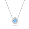 Swarovski Una Gluecksklee Kette in Blauem Kristall 5642927