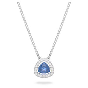 Zarte Swarovski Una Halskette im Trillant Schliff Blau