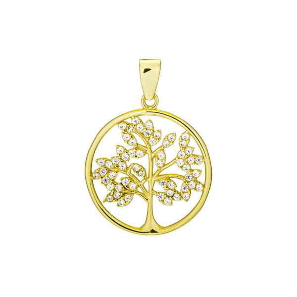 Anhaenger Lebensbaum Gold mit Zirkoniasteinen 53 282074