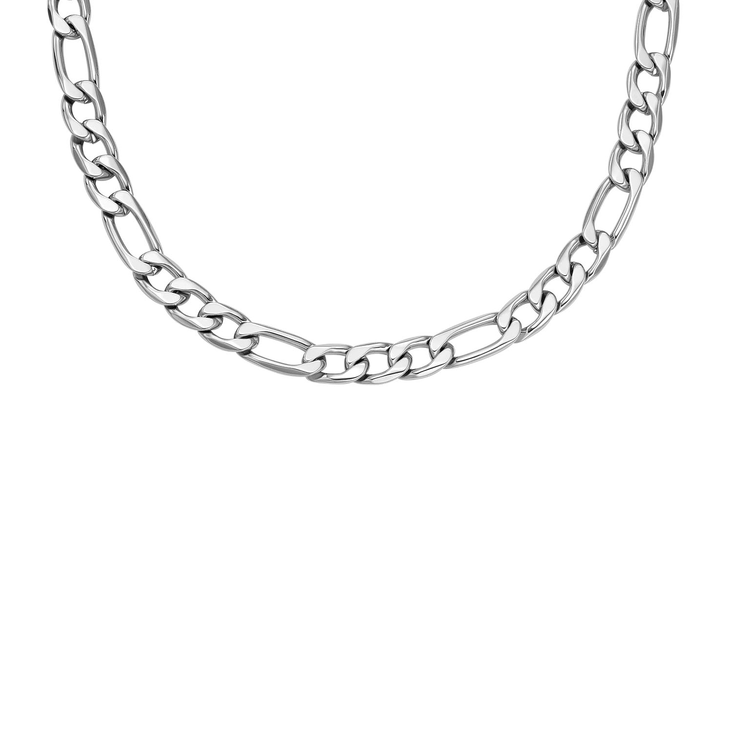 Ellis Core Fossil Halskette aus Edelstahl Figaro Muster JF04721040