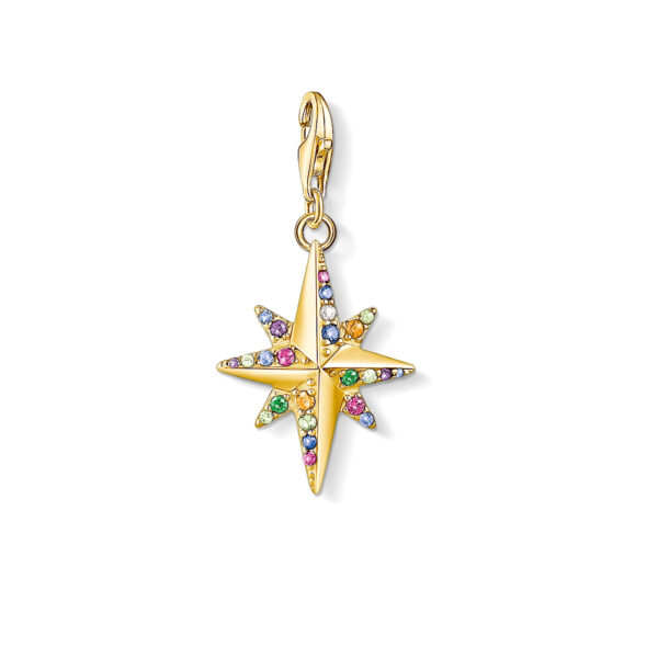 Farbiger Thomas Sabo Stern Charm Anhaenger 1816 488 7