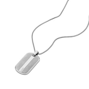 Ikonische Knox Fossil Kette Dog Tag aus Edelstahl