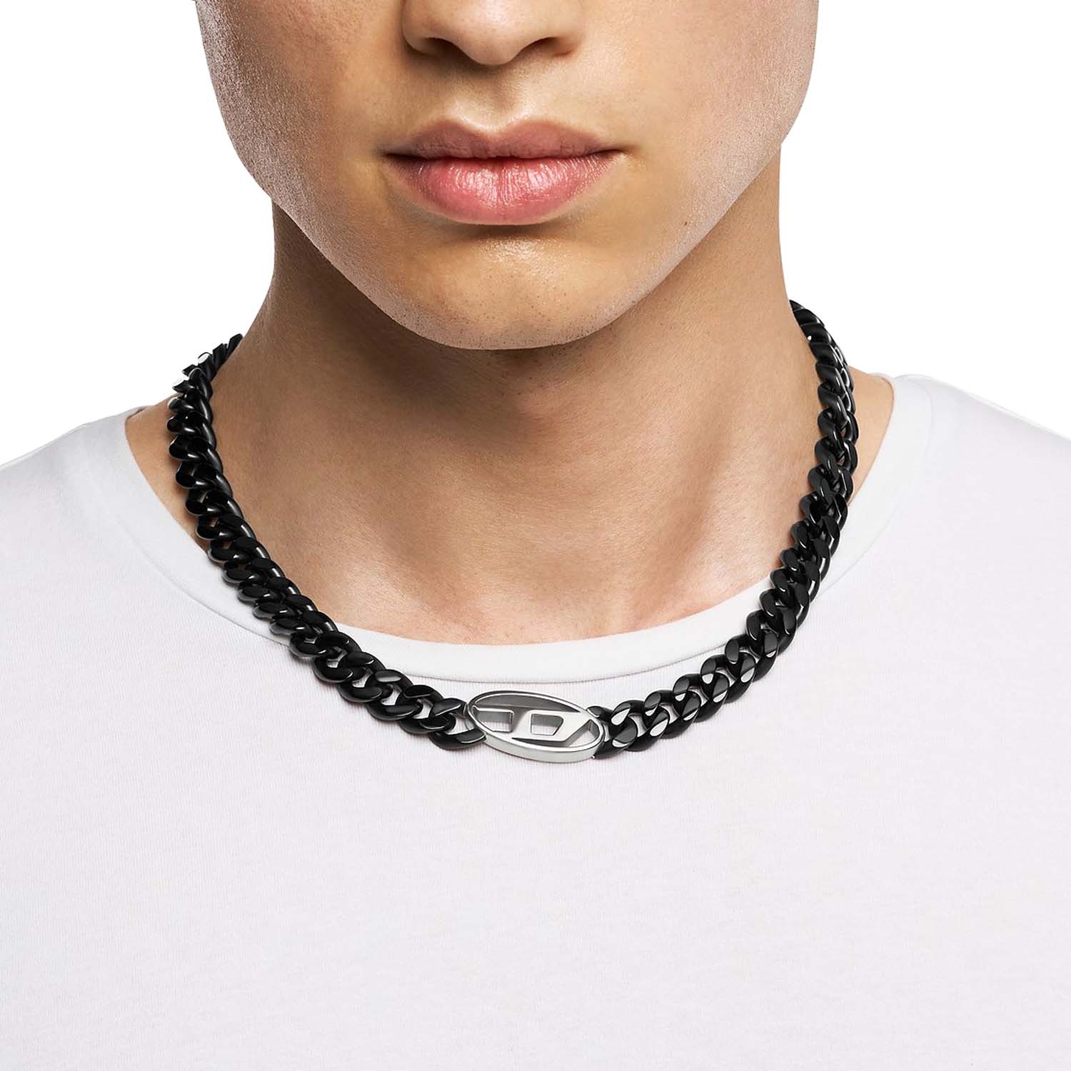 Panzer Halskette Diesel Oval mit Markenlogo DX1610931b