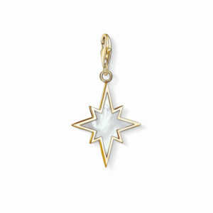 Vergoldeter Thomas Sabo Stern Charm mit Perlmutt