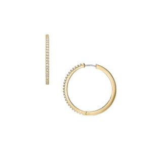 Ellis Pavé Glitz Fossil Creolen Gold 30mm mit Steinen