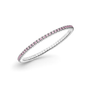 Silber Armreif von Luis & Freya mit Zirkonia Pink