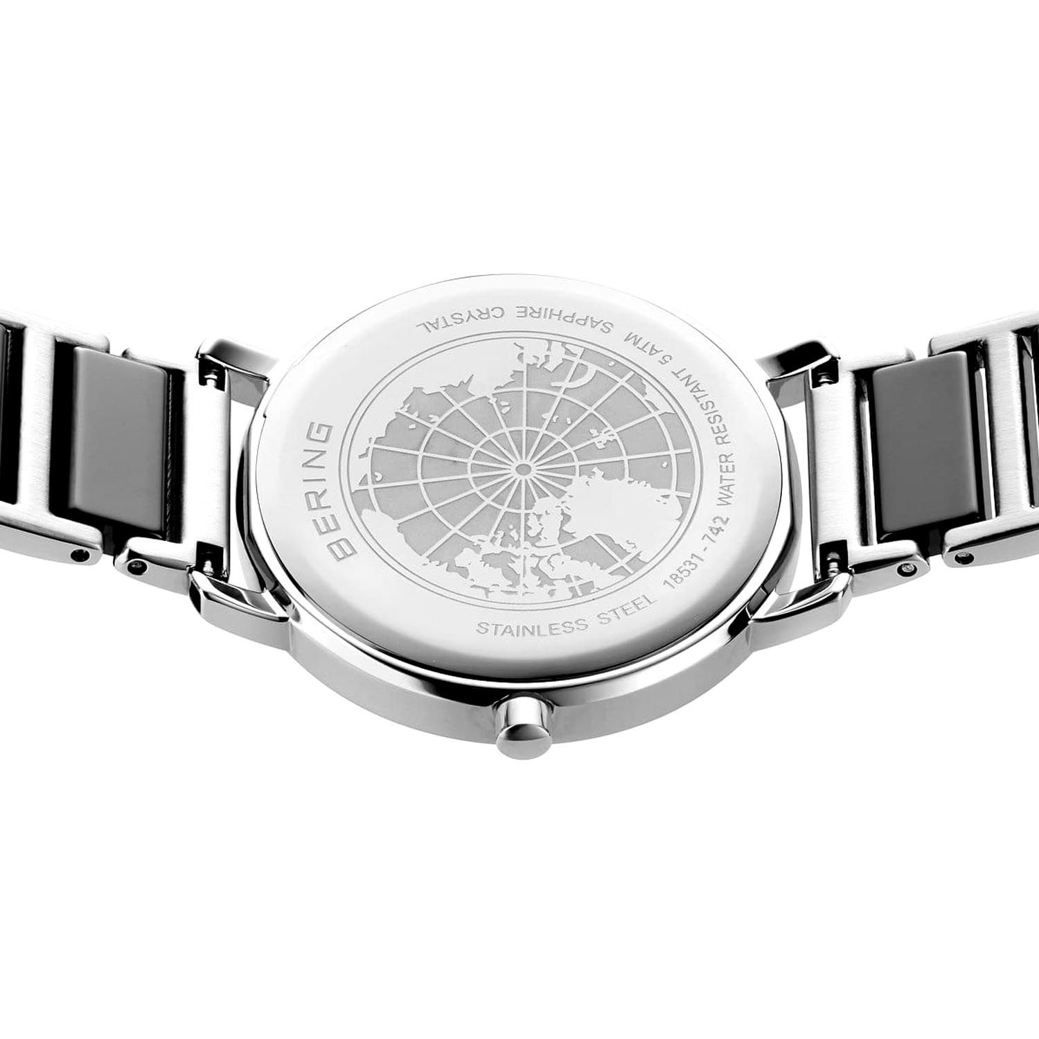 18531 742 3 Klare Design Bering Keramik Uhr Damen