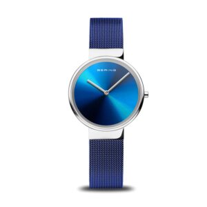 Puristische Aurora Borealis Bering Damenuhr Blau